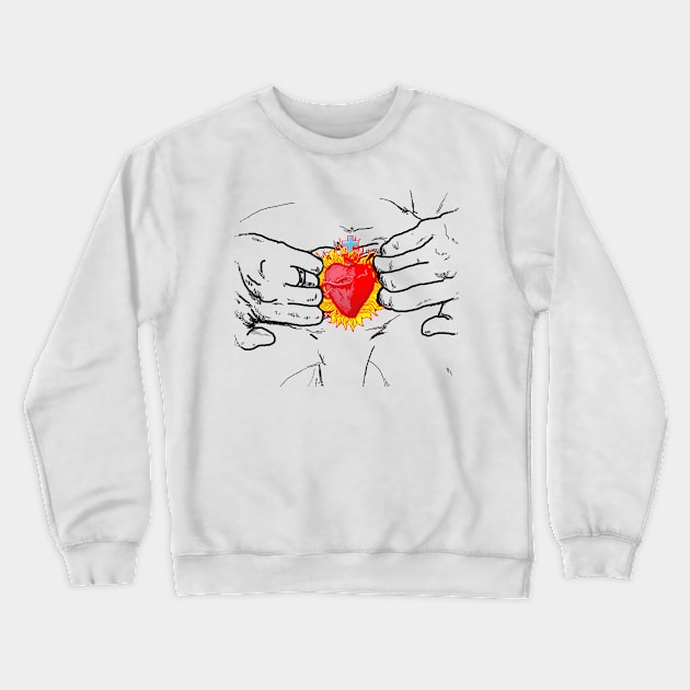 Goatsecred Heart Crewneck Sweatshirt by kthorjensen